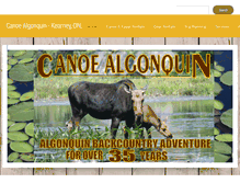 Tablet Screenshot of canoealgonquin.com